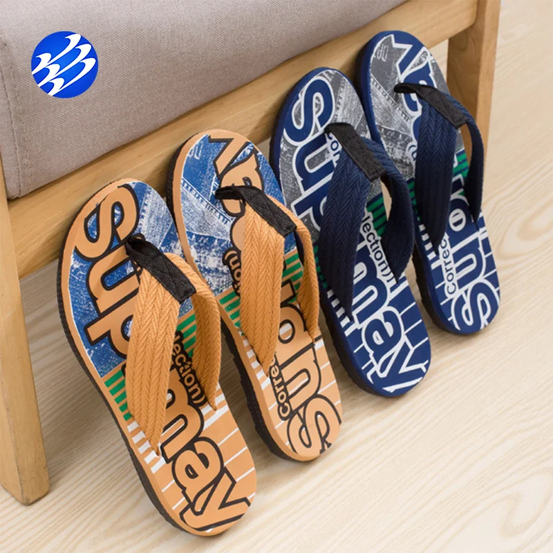 

New Trend Summer Home Slippers Non Slip Beach Sewing Cool Clip Outside Slides Flip Flops, Black, blue , brown