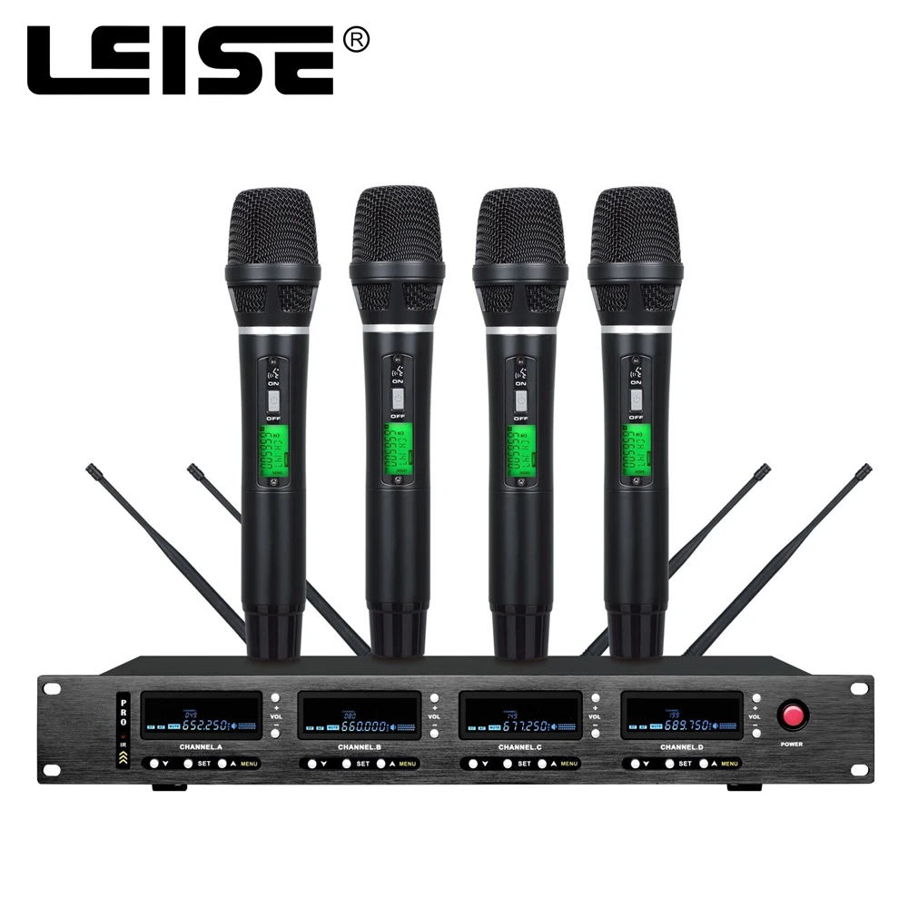 

Long working Distance True Diversity Professional Wireless Microphone, Black/gray