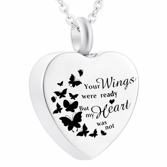 

Dr. Jewelry Custom Stainless Steel Heart Locket Urn Necklace, See picture
