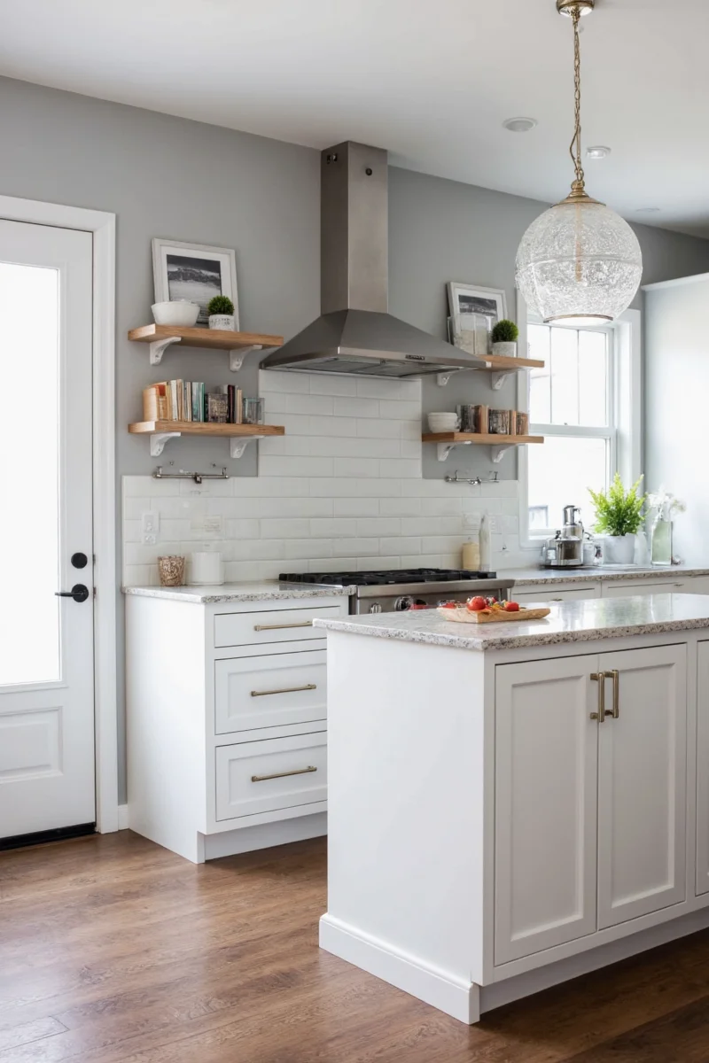 Clutter-free kitchen with hidden storage