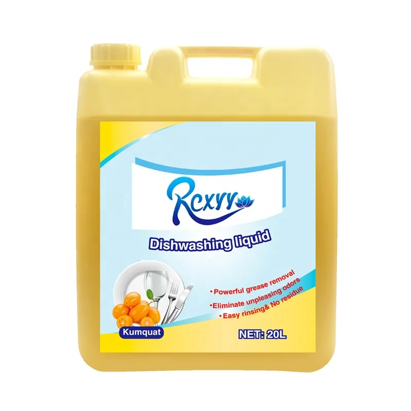 

20L Effective Kumquat/Ginger/Lemon/Orange Household Dishwasher Detergent dishwash Liquid Soap Dishwashing Liquid, Transparent