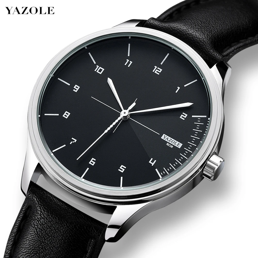 

YAZOLE Z 502 Wholesale Manufacturer New Style Stainless Steel Case Wrist Watch OEM High Quality Quartz Watches Men Wrist, White/black dial