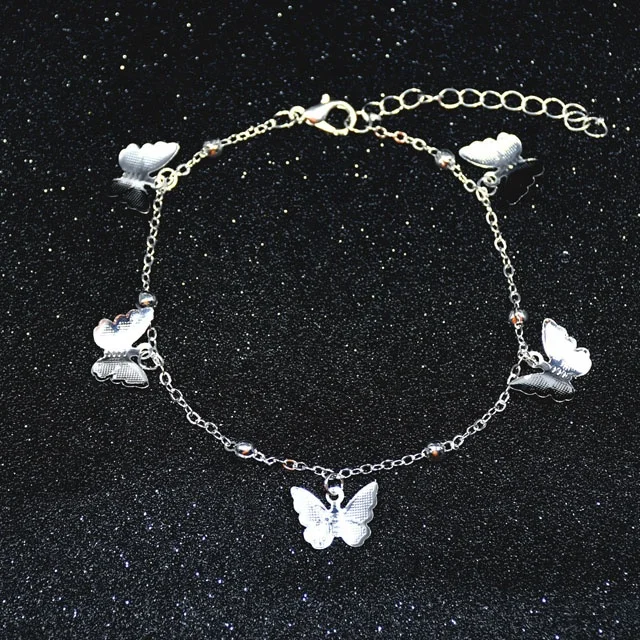 
Fashion women gold plated butterfly shape bracelet cute foot anklet 