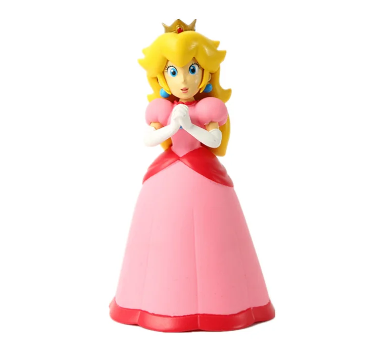 

cartoon ornament 14cm Super Mario Action Figures Princess Peach action figure kids Toys christmas gift, Colorful