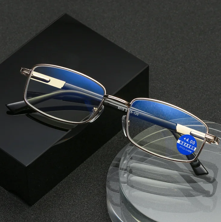 

Retro vintage Square fashion reading glasses blue light blocking in stock