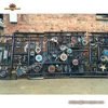 customized vintage Heavy industrial Style arts and crafts wrought iron decorative metal wall art fence designs