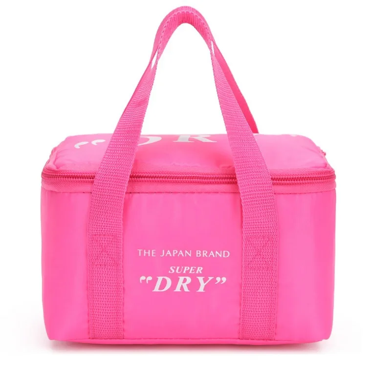 

Hot selling women use pink color Insulated lunch cooler bags thermal cooling bag, Gery, black, pink,blue etc