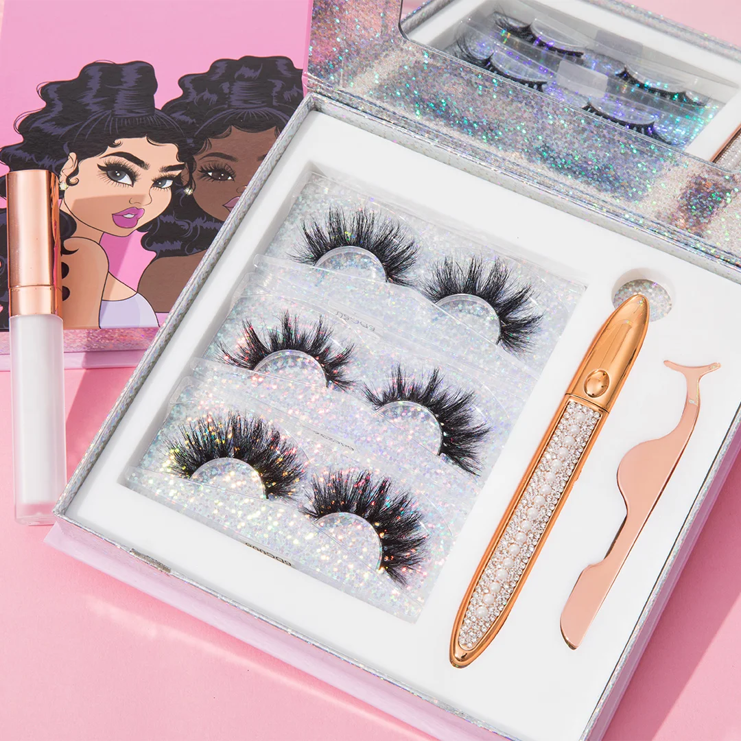 

Wholesale 18-22mm soft and fluffy 100% real 6d fuzzy faux mink lashes vendor