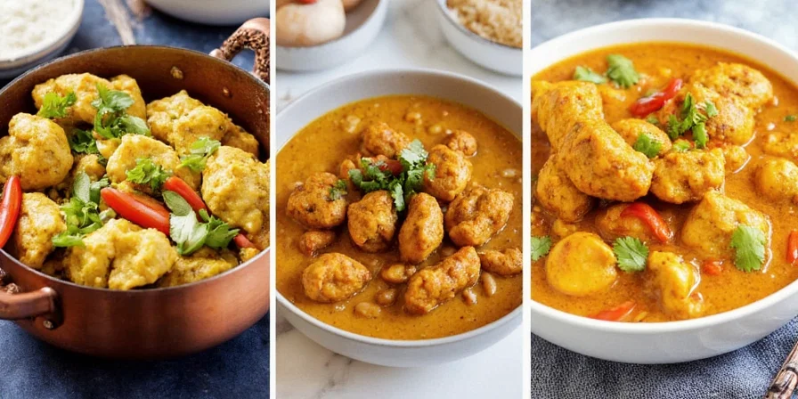 Map showing global chicken curry variations