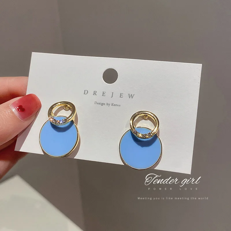 

wholesale earrings charms blue trendy earrings women