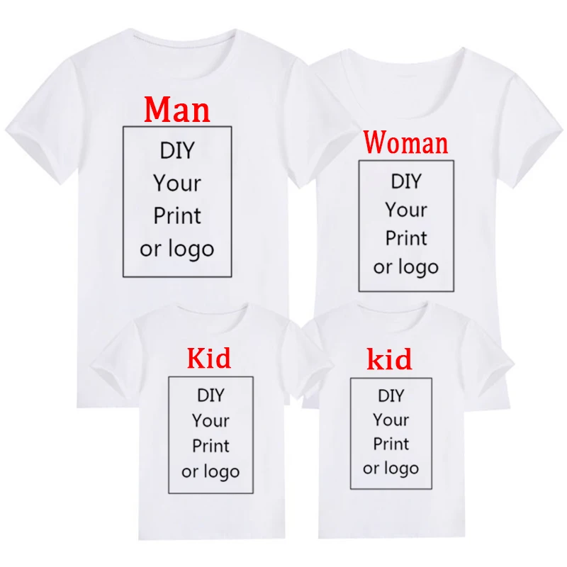 

Customized Print Shirt Men's/Women's/Child's DIY Your Like Photo or Logo White Top Tees Modal T shirt Size S-4XL