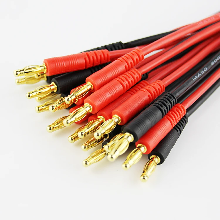 Mini Tamiya Male To 4mm Banana Plug Cable Charge Lead Silicone Wire