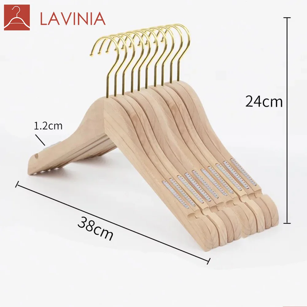 

Lacquer Free gold hook clothing hangers clothes FOR WOMAN, Natural