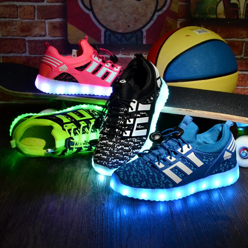 

Custom Leather Children LED shoes children shoes casual shoes Unisex OEM