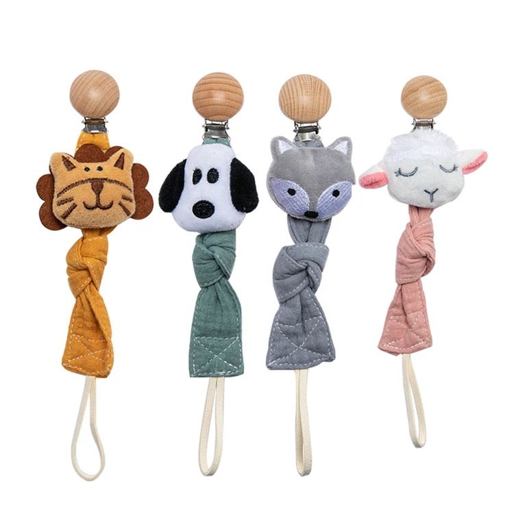 

Handmade Baby Care Pacifier Clip Chain Baby Cute Cloth Animal Pacifier Chain