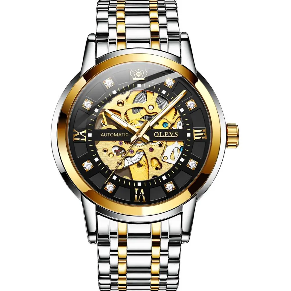 

OLEVS 9901newest Model Automatic Mechanical Wristwatch Men Hand Watch Steel Band Timepieces Clock Fashion Luxury 2020 Shenzhen