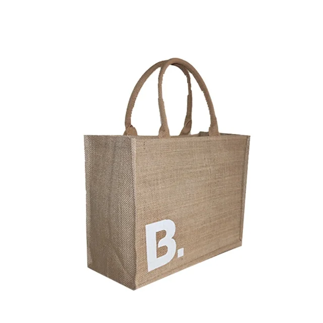 

China manufacturer wholesale custom recycled silk printing Eco-friendly burlap tote linen bag, Customized color