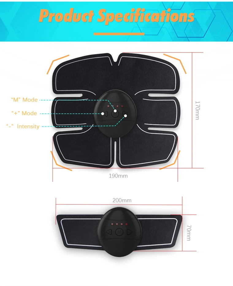 Women Wearable Abs Massage Machine Wireless Abdominal Ems Electric