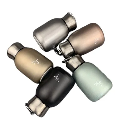 

New Arrivals 300ml Matte 304 Stainless Steel Water Bottle Portable Insulate Bottle With Handle, Black, gold, green, rose gold, silver