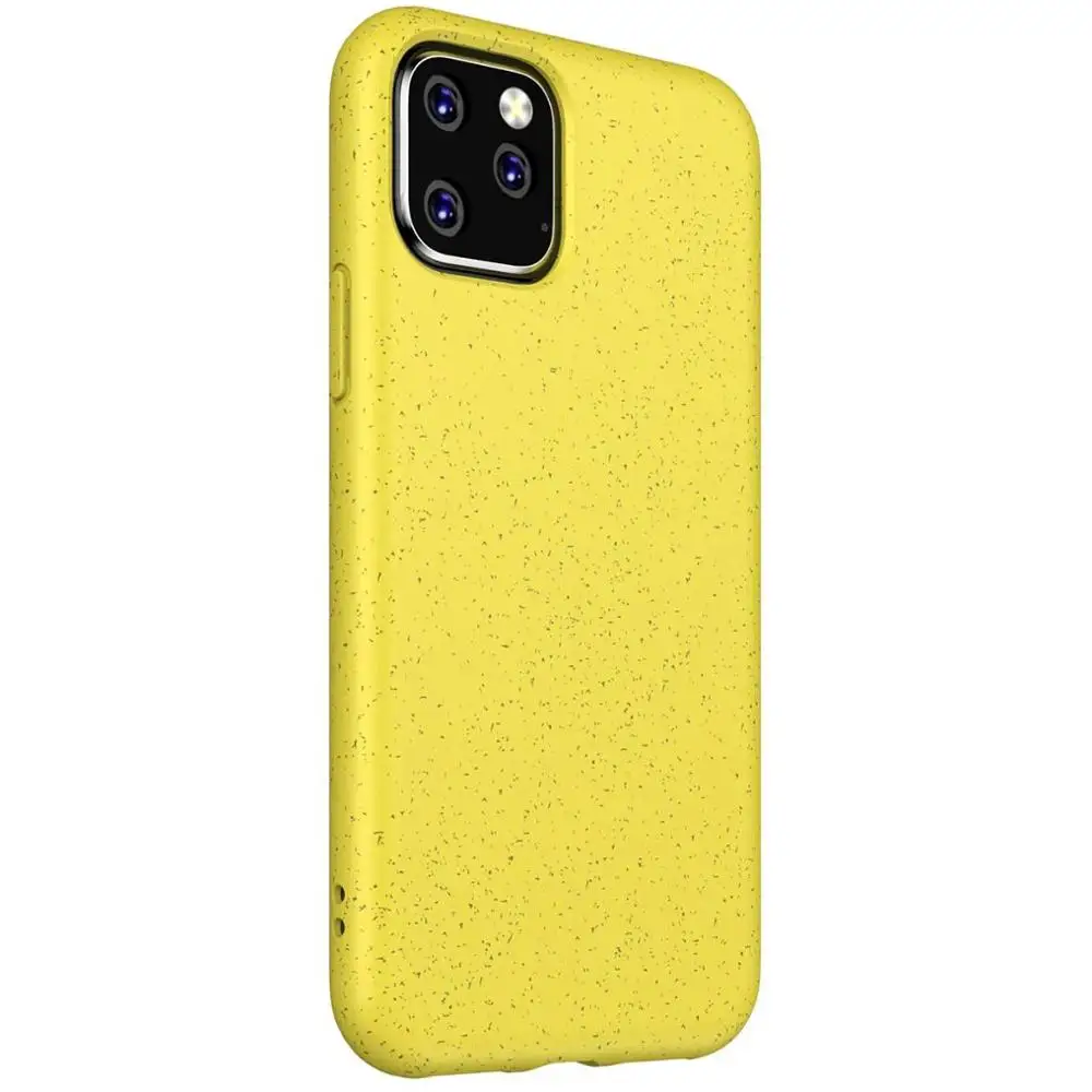 

HOCAYU Colorful Biodegradable Phone Case For Iphone 11 11 Pro Max X XS XR Case Wheat Straw Tpu Silicone Shell Eco-Friendly