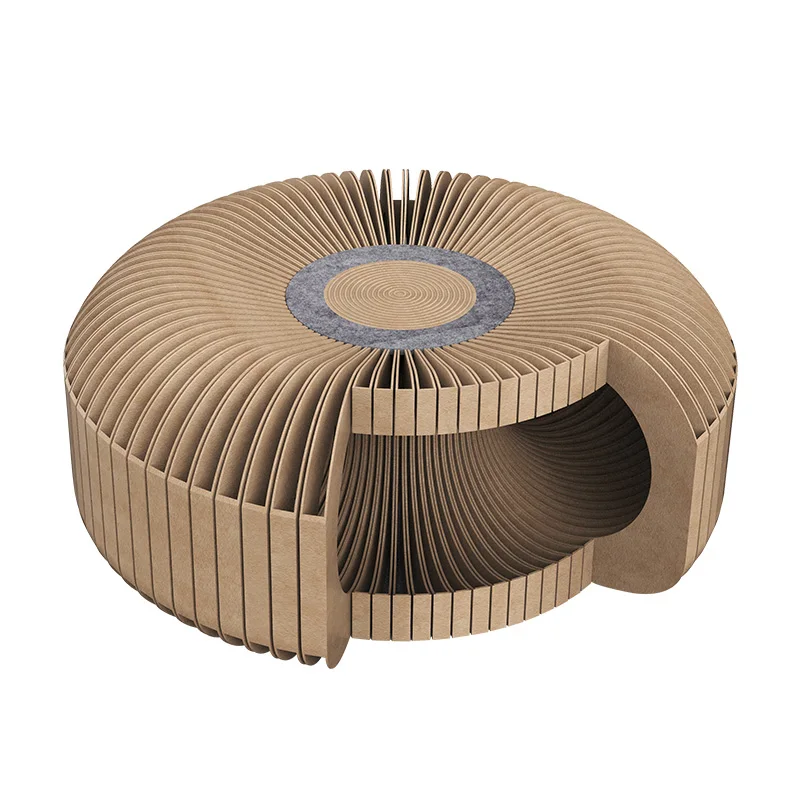Pet bed Donut Cat Tunnel Three uses in one unique cardboard pet toy for cat play and relax together, waterproof & easy cleaning
