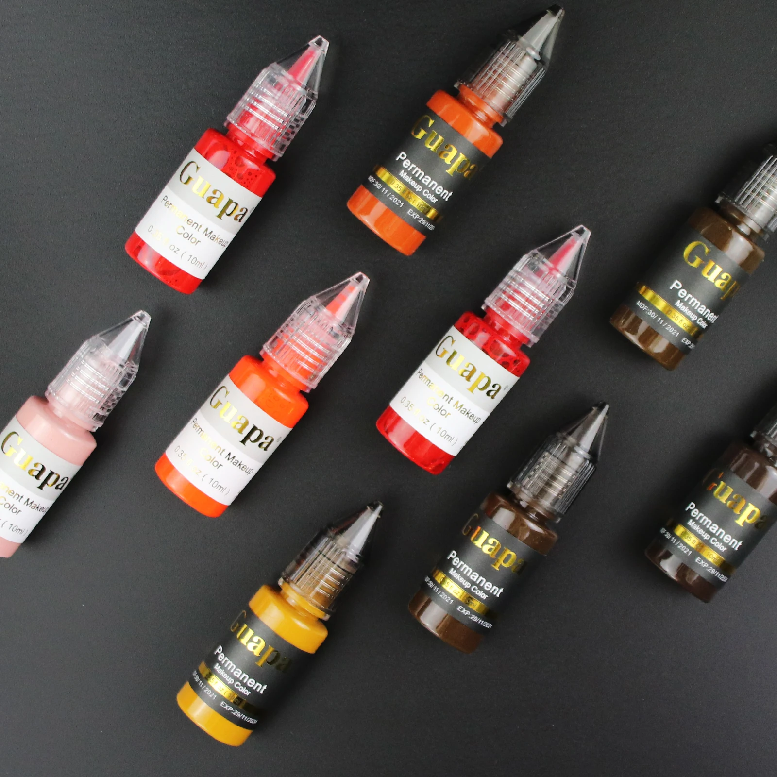 

Wholesale 10ml /Bottle Tattoo Ink Pigment For Permanent Makeup Eyebrow Eyeliner Lip Pigments Body Arts Paints Tattoo Ink