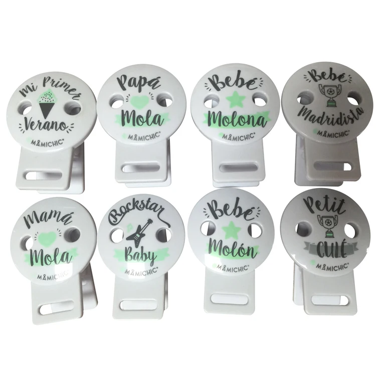 

Professional handmade round shape baby pacifier chain stroller accessories holder clip, Colorful