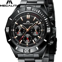 

Watches Mens 2020 MEGALITH Sports Waterproof Watch For Men Luminous Chronograph Mens Watches Top Brand Luxury Relogio Masculino