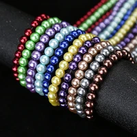 

Free Shipping (Lowest Price in China) Glass Pearl for Jewelry Making Colorful DIY Bracelet 4mm 6mm 8mm Diameter Necklace Bead