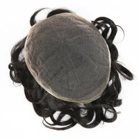 

Hot selling real natural man short wig brazilian hair full lace wigs for men