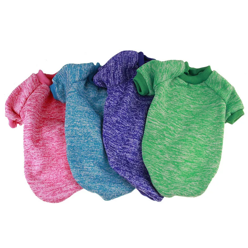 

Hand Knitted Pets Dog Sweater Spring Autumn Candy Color Knitted Dogs Pet Clothes Pet Dog Sweaters Cats Clothes, 9 colors