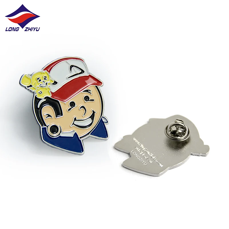 Longzhiyu 13 years professional manufacturer custom high quality soft enamel pin badge popular cartoon badges metal lapel pins