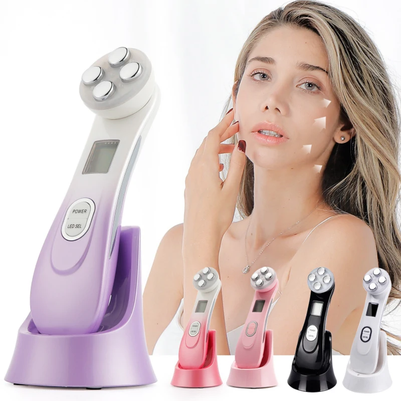 

home use 5 in 1 Multifunctional Skin Care Anti-Wrinkle Eye Lift Tightening EMS Photon Therapy Facial Massager RF Beauty Device