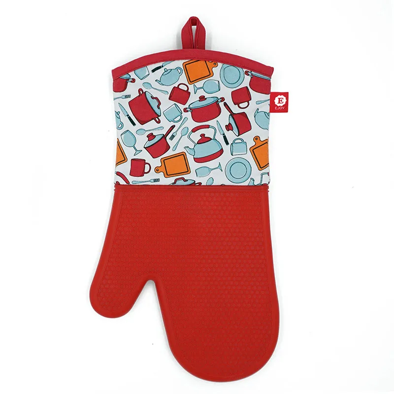 

RTS Fast Delivery Silicone Extra Long Kitchen Oven Mitt With Handle