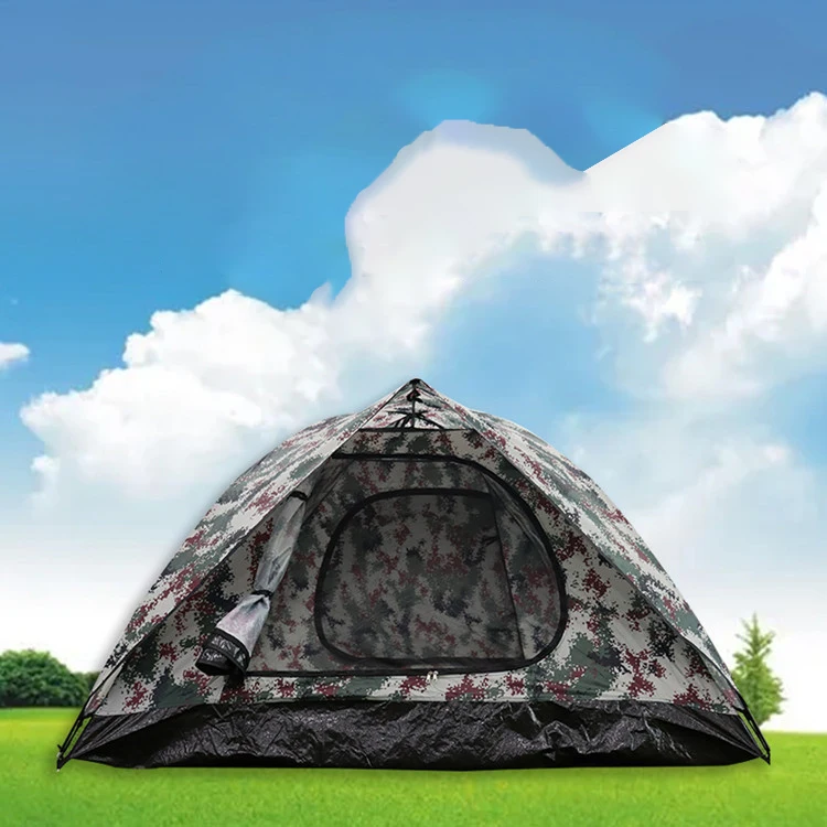 

Amazon hot In stock double-layers camouflage tent for outdoor camping indoor kids army play tent