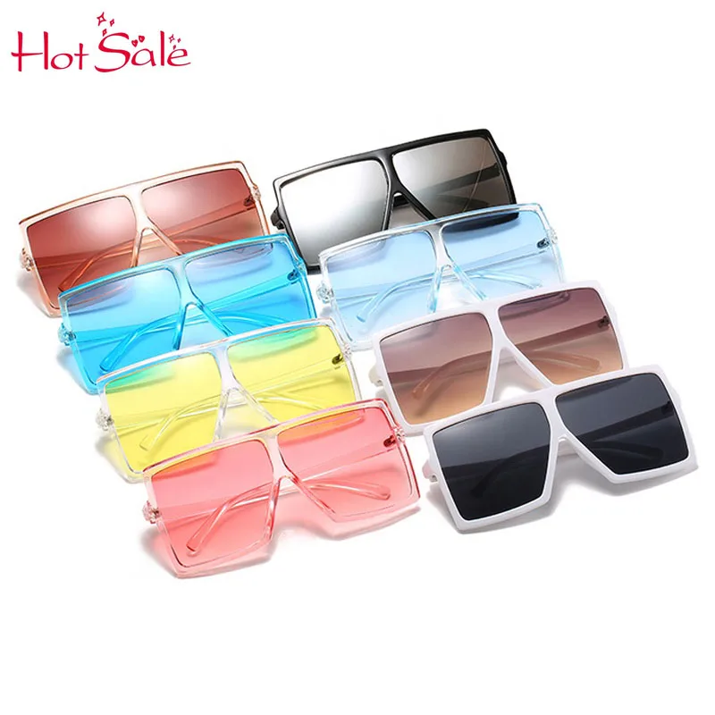 

2020 New Products Designer Shades Square Fashion Newest Stylish Oversized Mens Women Sun Glasses Sunglasses For Lady UV400, Any color customized