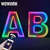 Event rental props metal marquee big capital alphabet lights for led wedding party celebration
