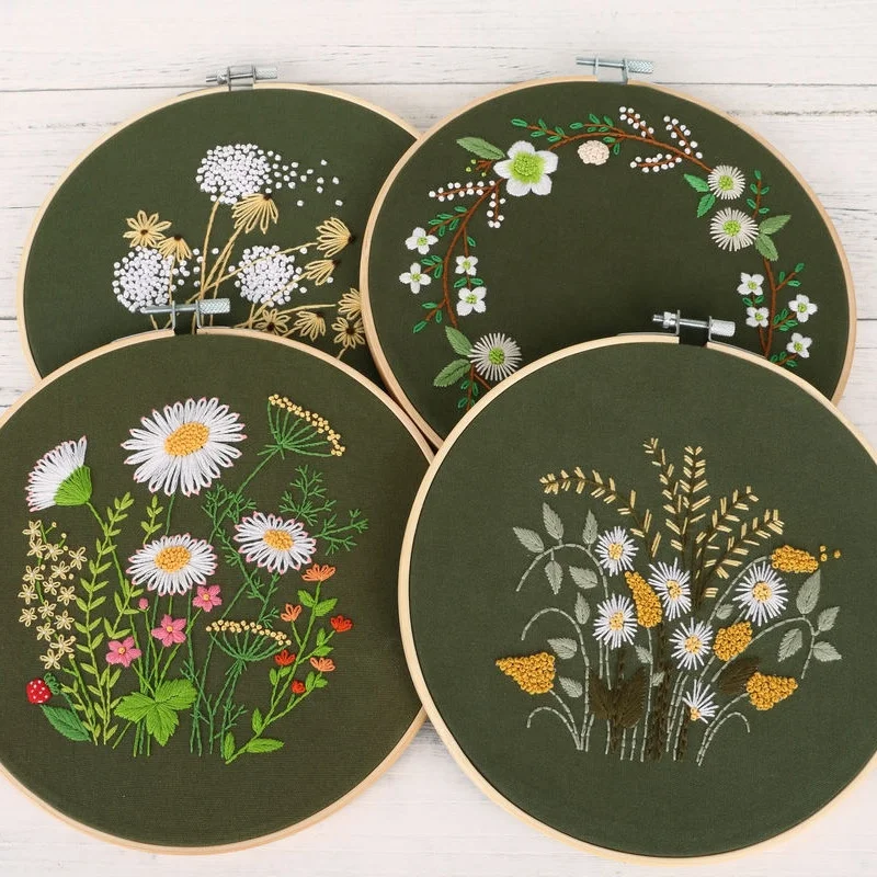 
HOT Selling Handmade Embroidery Set Needlework Sewing Craft For Beginners DIY Embroidery Kits 