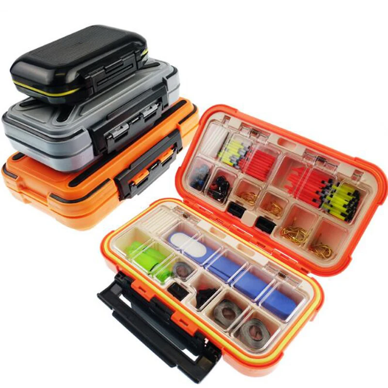 

Amazon Popular  4 Colors Fishing Storage Two Sides Waterproof Box Accessories Fly Fishing Tackle Lure Box