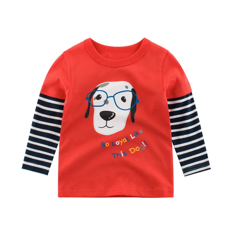 

free shipping breathable kids clothing wholesale striped long sleeve graphic t-shirt children kids cotton tshirt