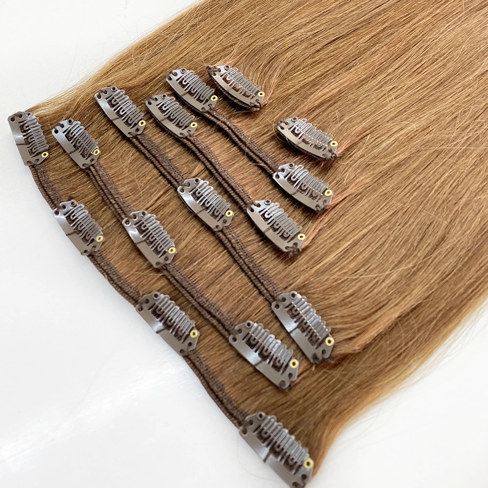 

100% Remy Human Hair Extensions Double Weft Clip in Hair Extensions