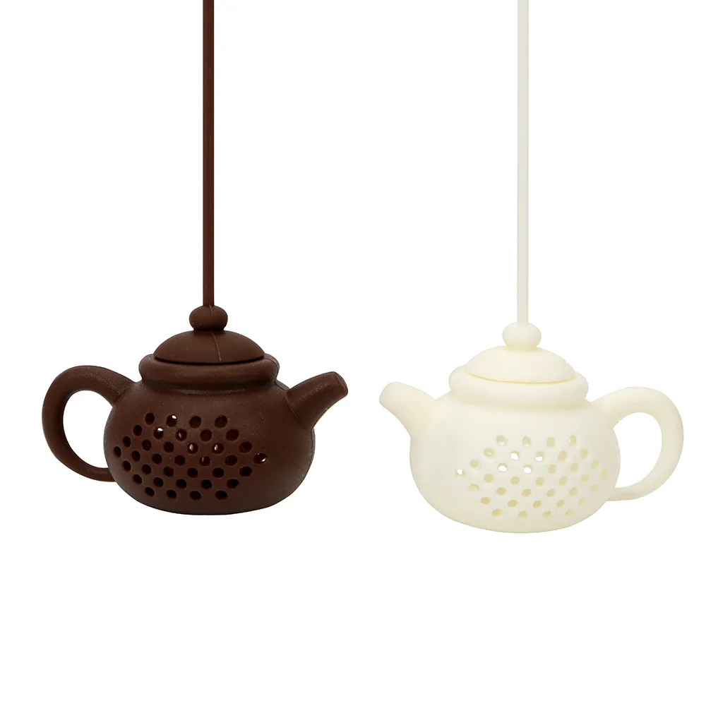 

Tea Accessories Creative Teapot Shape Teaware Empty Silicone Tea Strainer Herbal Filter Diffuser Tea Infuser, As pictures