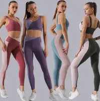 

2019 New Fashion Women Gym Leggings Printed High Waist Yoga Pants Sets