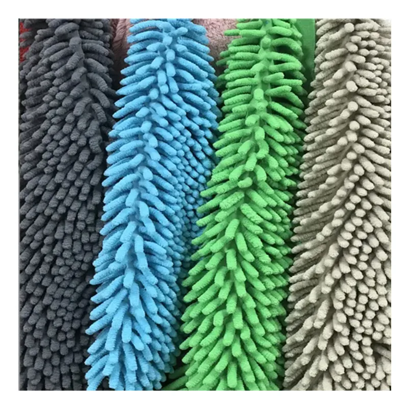 

100%Polyester Micfofiber Chenille Fabric for Mop Plush Pet Toy Cleaning Cloth