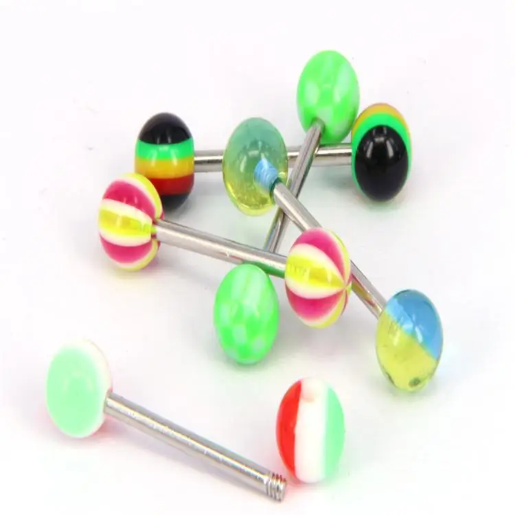 

Wholesale Protomtion Mixed Models&colors Body Jewelry Set Resin Eyebrow Navel Belly Lip Tongue Nose Piercing Bar Rings