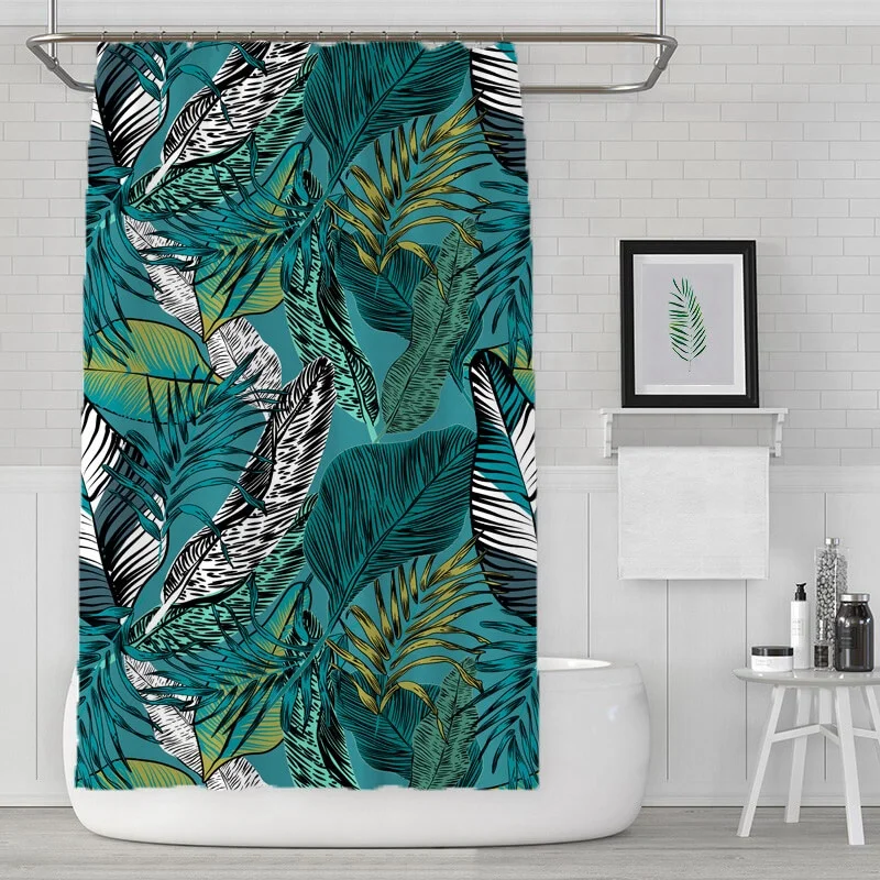 

i@home poly pongee thick polyester waterproof flower eco friendly shower curtain custom nordic, 4 colors