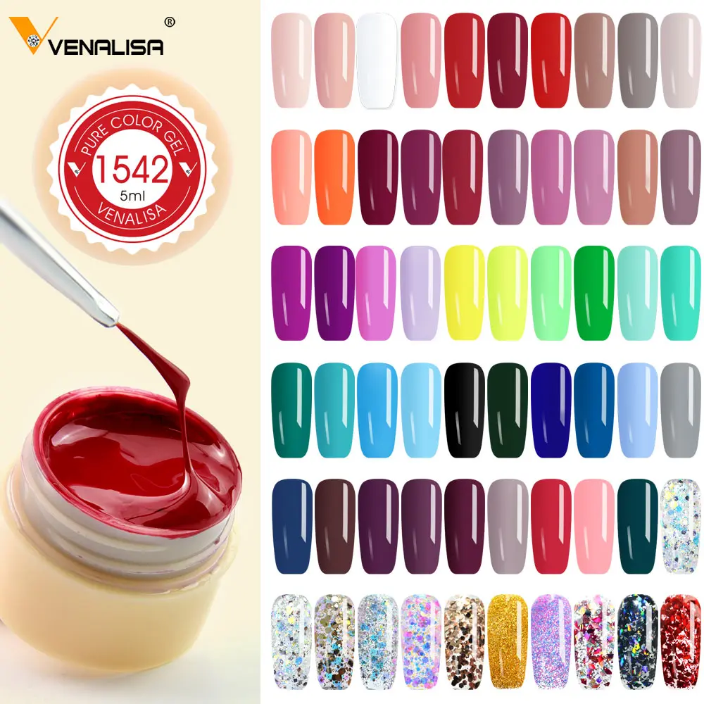 

Venalisa Nail Gel Painting 60 Colors Private Label Cheap Wholesale Nail Salon 5ml Pure Color Gel Painting Ink Lacquers UV Gels
