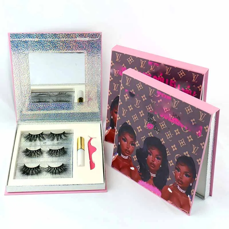 

wholesale free sample luxury 18mm 20mm 25mm mink lashes silk bulk long mink eyelashes vendor 25mm mink eyelash set, Natural black