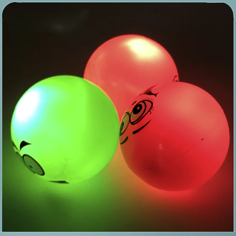 Led Light Up Flashing Inflatable Bouncing Balls Stress Relief Ball