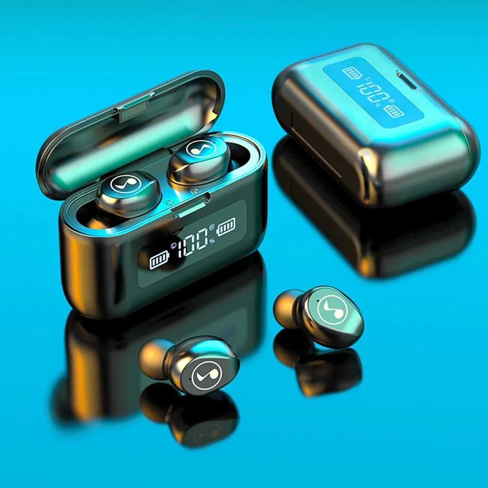 

F9 New upgrade Battery display wireless earbuds 9D Stereo HIFI ecouteur auriculares wireless earphone with power bank